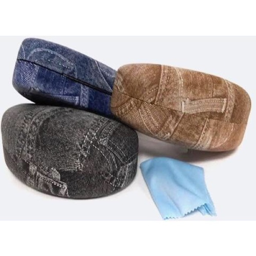 Denim Print Sunglasses Case